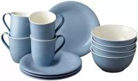 Набор посуды из 12-ти предметов Color Loop Horizon sky blue like. by Villeroy & Boch, Фарфор