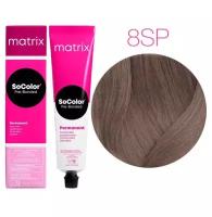 Matrix SoColor перманентная крем-краска для волос Pre-Bonded, 8Sp светлый блондин серебристый жемчужный, 90 мл