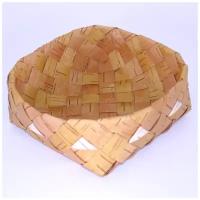 Универсальная емкость, Хлебница берестяная плетеная с декором №2/1, ручное плетение из бересты