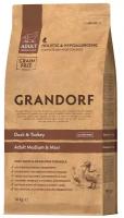 Сухой корм для собак Grandorf утка с индейкой 1 уп. х 1 шт. х 10 кг (для средних и крупных пород)