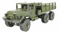 Радиоуправляемая машина MN MODEL военный грузовик (зеленый) 6WD 2.4G 1/16 RTR