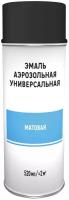 Эмаль аэрозольная декоративная матовая цвет черный 520 мл