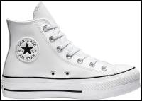 Кеды женские Converse Chuck Taylor All Star Lift Platform Leather White/Black/White / 37.5 EU