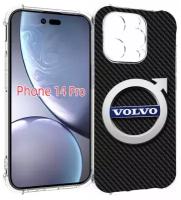 Чехол MyPads вольво volvo 3 для iPhone 14 Pro задняя-панель-накладка-бампер