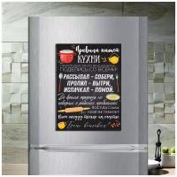 Магнит табличка на холодильник (20 см х 15 см) Правила кухни Сувенирный магнит Подарок для семьи Декор интерьера №7