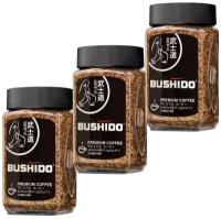 Кофе растворимый Bushido Black Katana, стеклянная банка, 100 г 3шт