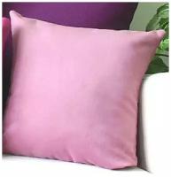 Подушка декоративная 40х40/ Розовая пудра / велюр / подарок / подушка диванная / подушка для интерьера