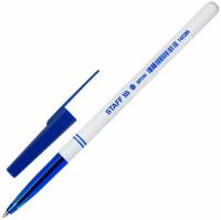 Ручка шариковая STAFF "Basic BP-244", синяя, корпус белый, узел 0,7 мм, линия письма 0,35 мм, 142286 В комплекте: 50шт