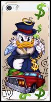 Силиконовый чехол на Apple iPhone 5/5S/SE / Айфон 5/5S/SE "Scrooge McDuck with a Gold Chain", прозрачный