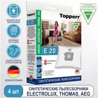 Topperr Lux Пылесборник синтетический для пылесоса Zanussi, Electrolux, AEG (Тип E51, Gr5) - 4 шт., E20