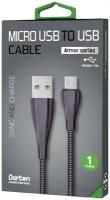 Кабель Dorten Micro USB to USB cable: Armor Series 1 meter - Черный