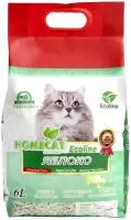 HOMECAT эколайн яблоко наполнитель комкующийся для туалета кошек (6 л)