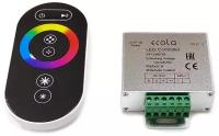 Ecola LED strip RGB RF controller 24A 288W 12V (576W 24V) с кольцевым сенсорным черным радиопультом