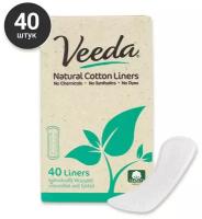 Прокладки ежедневные с натуральным хлопком "Veeda", 40 Natural Cotton Liners