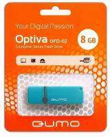 Флешка Qumo Optiva 02 8 Гб usb 2.0 Flash Drive - синяя