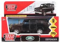 Внедорожник ТЕХНОПАРК Land Rover Defender (DEFENDER-BK/SL) 1:36, 12 см, черный