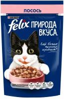 корм для взрослых кошек Felix Природа вкуса, с лососем (кусочки в желе)