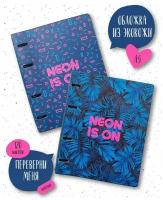 INFOLIO Тетрадь Neon Tropics А5, клетка, линейка