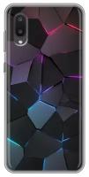 Дизайнерский силиконовый чехол для Самсунг Галакси А02 / Samsung Galaxy A02 Геометрия неона