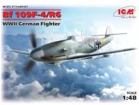 ICM Сборная модель Мессершмитт Bf 109F-4/R6 Немецкий истребитель Второй мировой войны, 1/48