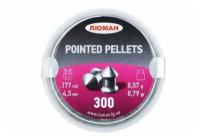 Пульки Люман Pointed pellets, калибр 4,5 мм, вес 0,57 г, 300 шт