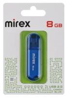 Флешка Mirex CANDY BLUE, 8 Гб, USB2.0, чт до 25 Мб/с, зап до 15 Мб/с, синяя