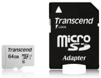 Transcend MicroSD 64GB 300S UHS-I U1 + SD адаптер