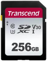 Карта памяти Transcend microSDXC 300S Class 10 U3 A1 V30 128GB + SD адаптер (серебристый)