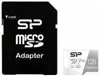 836955 Карта памяти 128Gb - Silicon Power MicroSD Class 10 Superior SP128GBSTXDA2V20SP с адаптером SD (Оригинальная!)