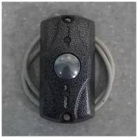 Кнопка выхода накладная с индикацией Циклоп (серебряный антик) металлическая для уличного монтажа