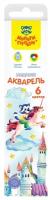 Краски акварельные медовые 6 цветов Мульти-Пульти "Енот в сказке", 06 цветов, без кисти, картон, европодвес (АК_43561)