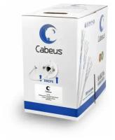 Кабель Cabeus витая пара UTP (U/UTP), категория 6, 4 пары (23 AWG), одножильный, PVC нг(А)-LS, серый (305 м)