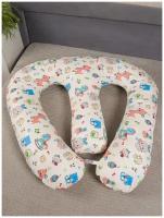 Подушка для кормления двойняшек BIO-TEXTILES "игрушки" с холлофайбером после родов для двойни близнецов