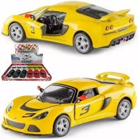 Машинка игрушка металлическая 1:32 2012 Lotus Exige S, инерционная / Желтый