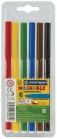 Фломастеры 6 цветов Centropen 7790/06 Washable, блистер, европодвес, линия 1.0 мм