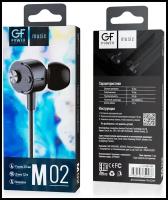 Наушники проводные с микрофоном GFPower M02, черный (гарнитура)