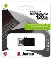 Kingston Флешка Kingston 128GB Data Traveler MicroDuo3 USB3.2/microUSB (DTDUO3G2/128GB)