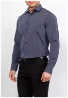 Рубашка мужская длинный рукав CASINO c221/15/646/Z/1, Полуприталенный силуэт / Regular fit, цвет Синий, рост 174-184, размер ворота 39
