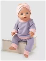 Одежда для куклы Беби Бон (Baby Born) 43см, Rich Line Home Decor, Х-992/Сиреневый-персик