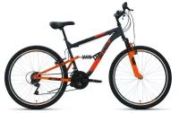 Велосипед ALTAIR MTB FS 26 1.0 2021 рост 18" темно-серый/оранжевый