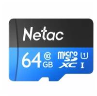 Карта памяти microSDXC Netac, 64Gb, Class 10