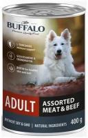 Влажный корм Mr.Buffalo ADULT 400г (мясное ассорти с говядиной ) для собак, 1 шт