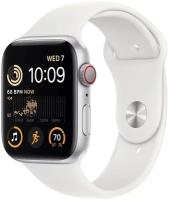 Умные часы Apple Watch Series SE Gen 2 44 мм Aluminium Case GPS + Cellular, silver/white Sport Band