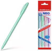 Ручки шариковые, набор 4 цв, ErichKrause Neo Pastel pearl, синие