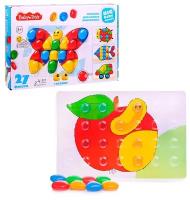 Мозаика для самых маленьких "Бабочка" d40/4 цв/ 27 эл BABY TOYS