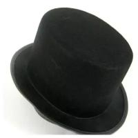 Шляпа Цилиндр черный фетровый 2