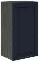 В-400 "Глэдис" (ручка металл) Шкаф верхний Ясень Анкор темный /темно-синий софт