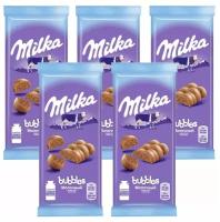 MILKA BUBBLES шоколад молочный пористый 76г Набор по 5шт