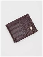 Кошелек Fiore Bags Croco из натуральной кожи под крокодила коричневого цвета