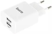 Сетевое зар./устр. Buro BUWE1 10.5W 2.1A 2xUSB универсальное белый (BUWE10S200WH)